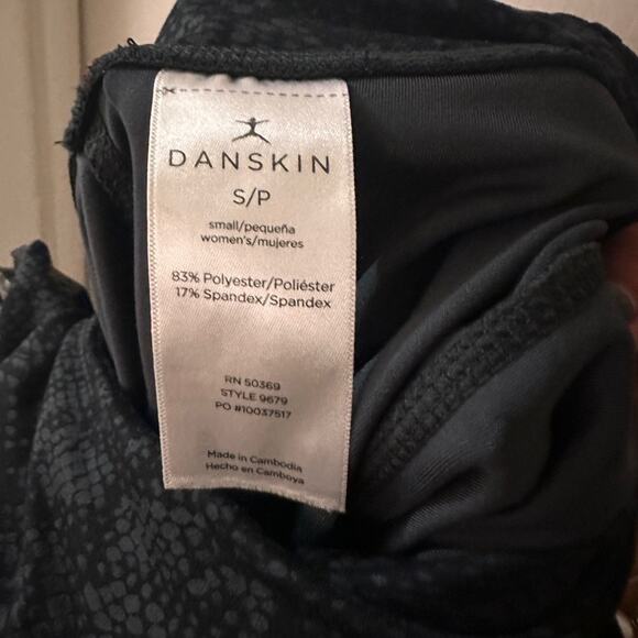 Danskin leggings black snakeskin print size small - Picture 5 of 6
